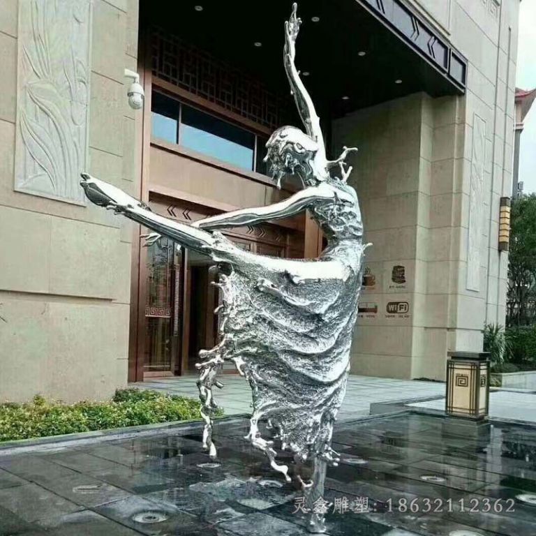 舞蹈人物景观不锈钢雕塑