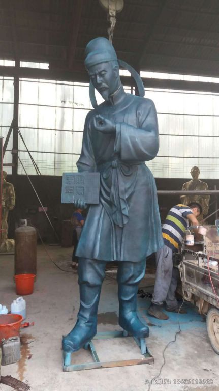 青铜古代人物景观铜雕