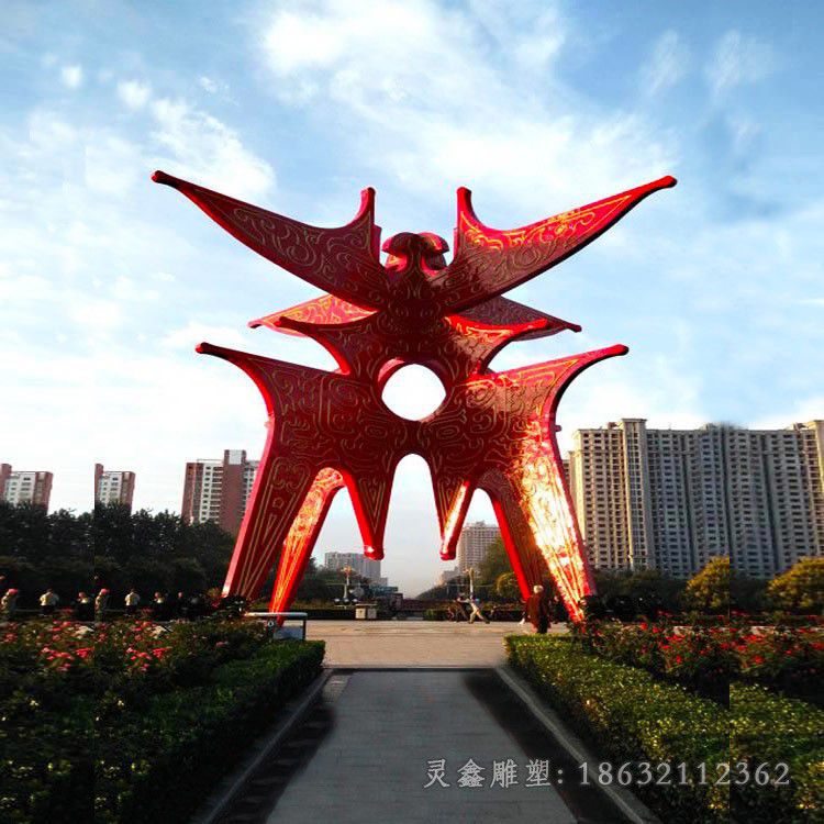 彩绘标志景区不锈钢雕塑