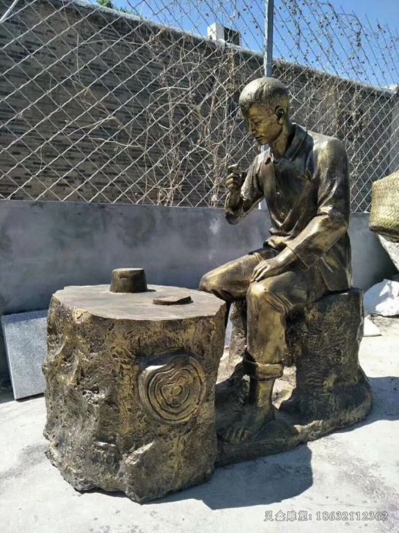 品茶人物茶文化景观铜雕