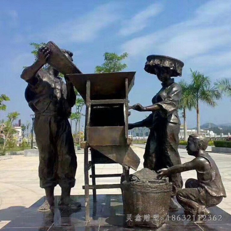 街边文化标志人物铜雕