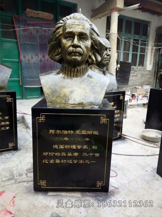 达尔文胸像人物铜雕