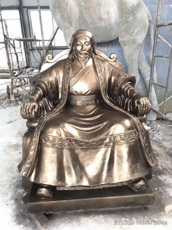 成吉思汗广场人物铜雕
