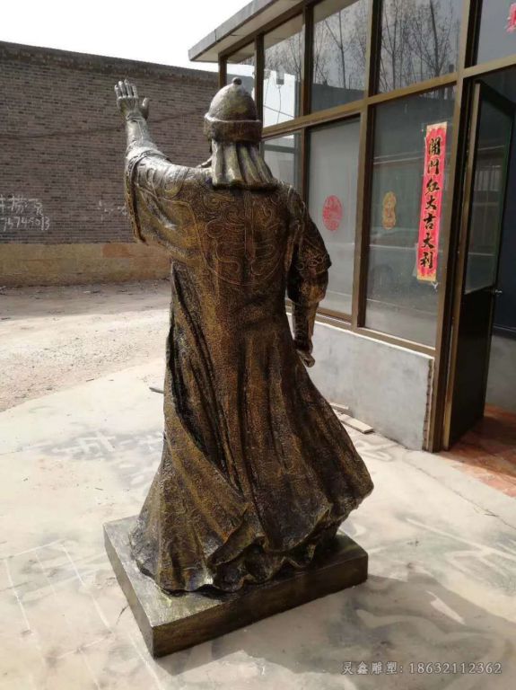 成吉思汗公园人物铜雕