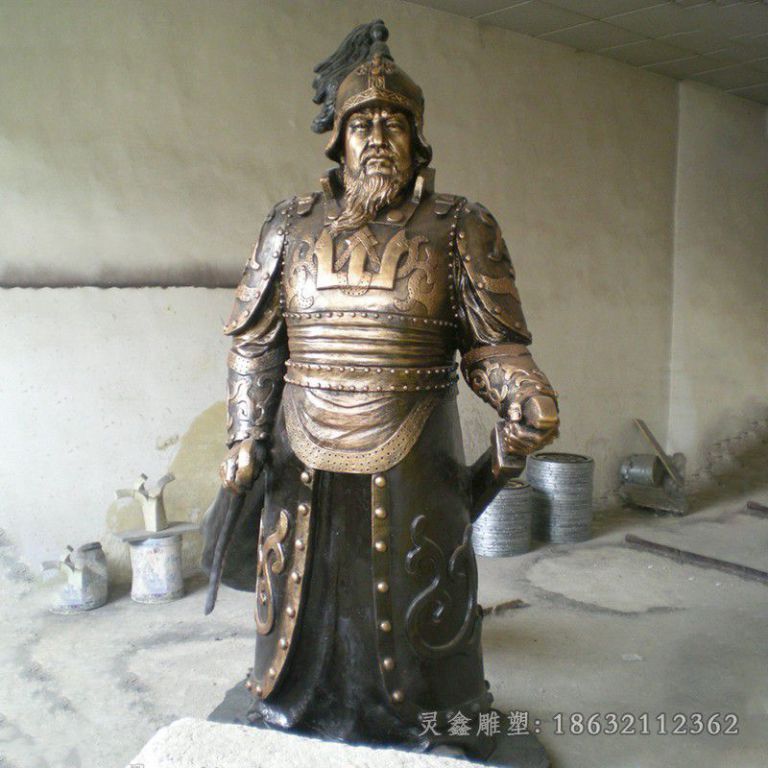 成吉思汗小区人物铜雕