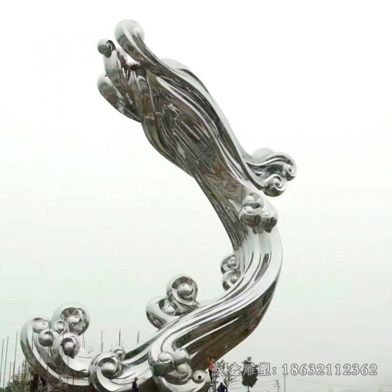 不锈钢海浪广场景观雕塑