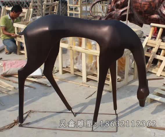 抽象小鹿户外动物铜雕