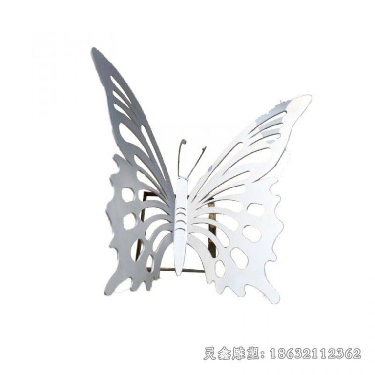 不锈钢动物蝴蝶户外雕塑