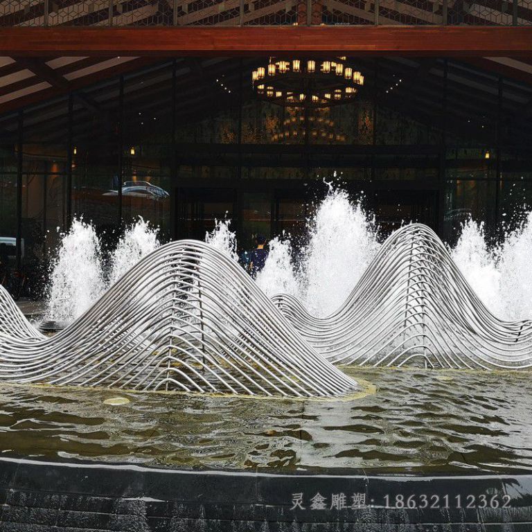 不锈钢假山景观小区雕塑