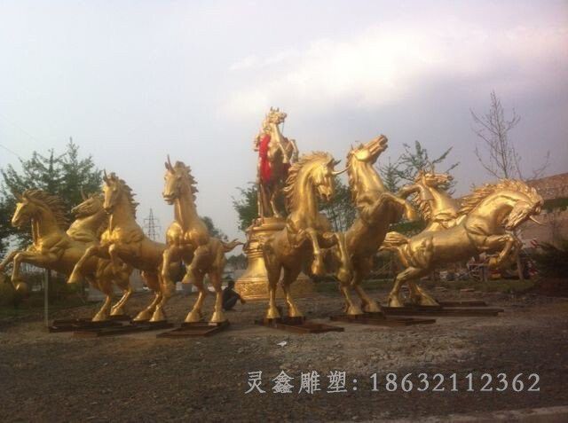 阿波罗战车校园标志铜雕