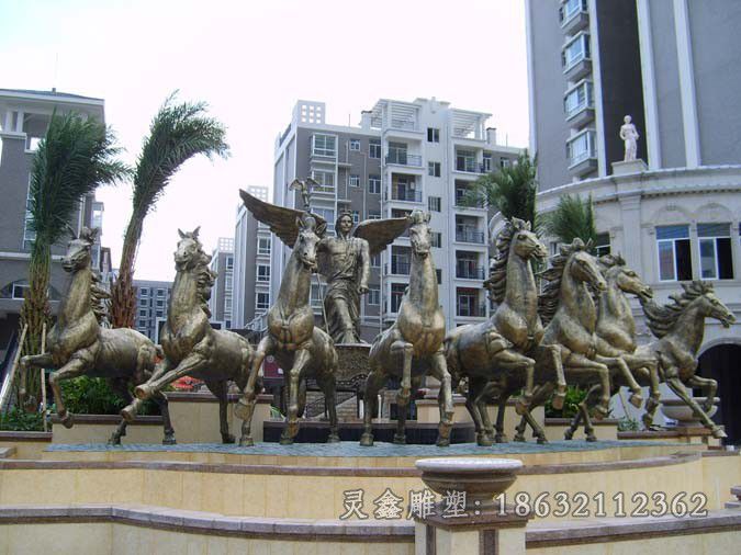 阿波罗战车景区标志铜雕