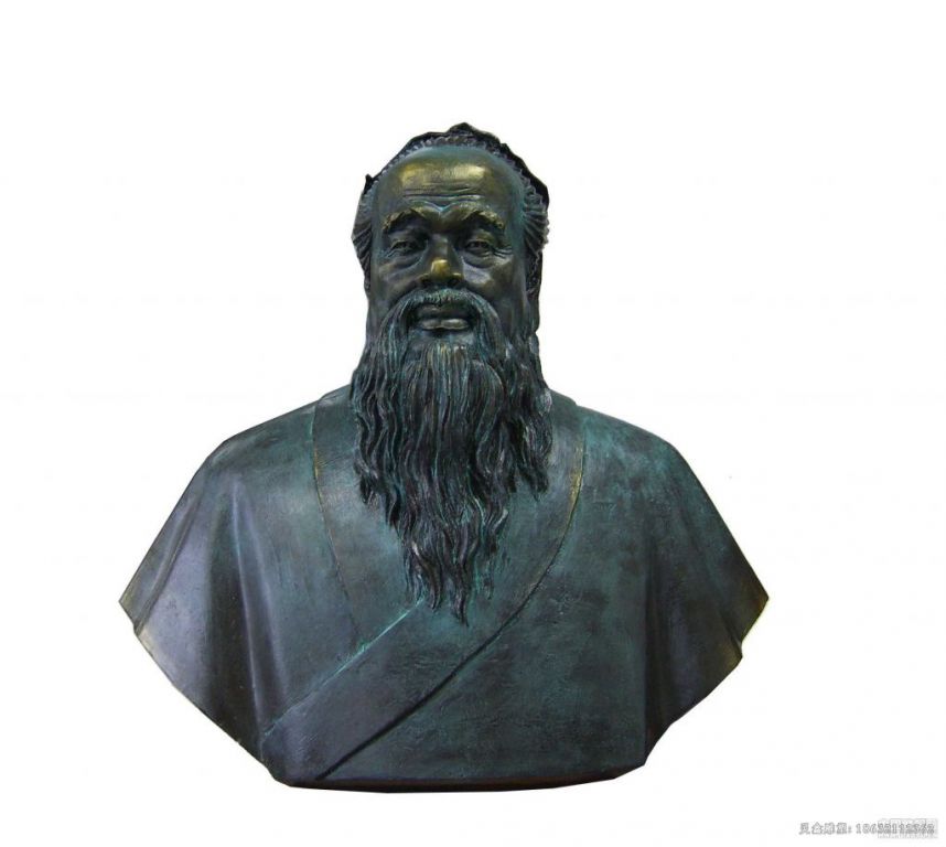 思想家孔子小区胸像铜雕