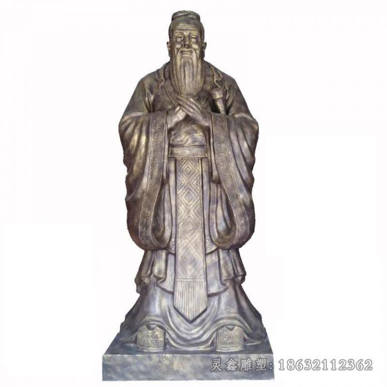 圣人孔子小区景观铜雕