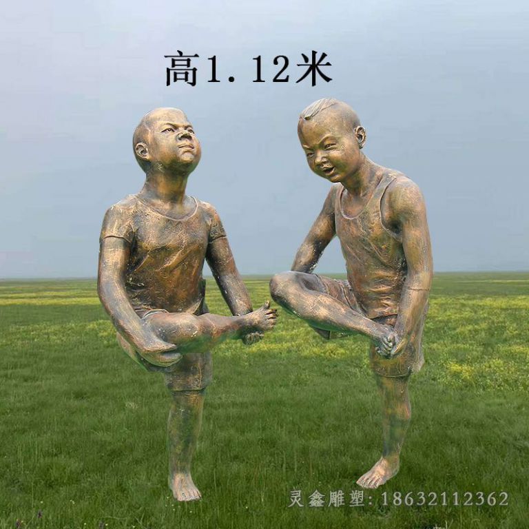 民俗文化撞拐人物铜雕