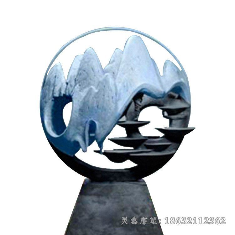 彩绘球不锈钢景观雕塑