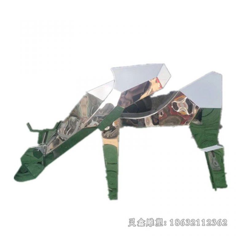 动物鹿不锈钢小区雕塑