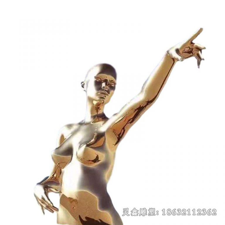 镜面半身像人物不锈钢雕塑