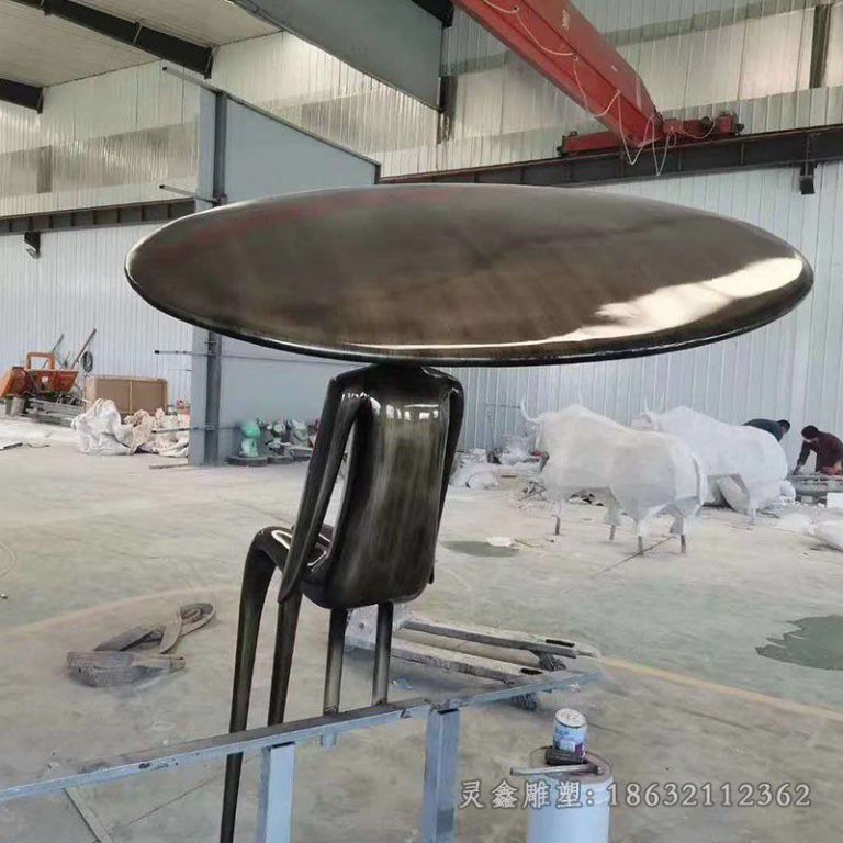 不锈钢抽象人物城市雕塑