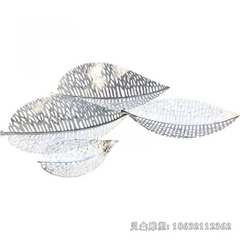 镂空树叶不锈钢标志雕塑