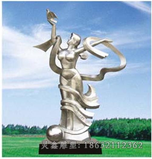 镜面人物标志不锈钢雕塑