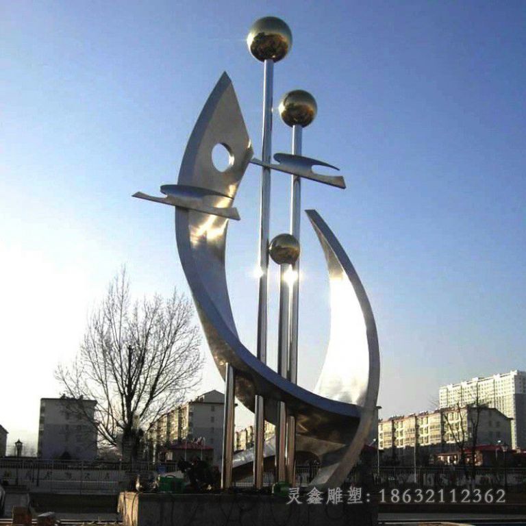 抽象标志不锈钢景区雕塑