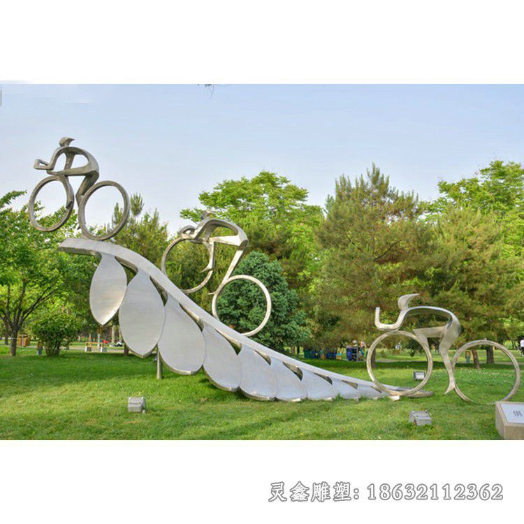 不锈钢镜面树叶城市雕塑