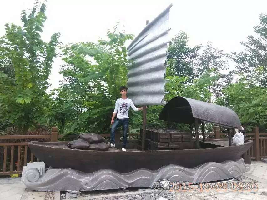 帆船景观标志铜雕