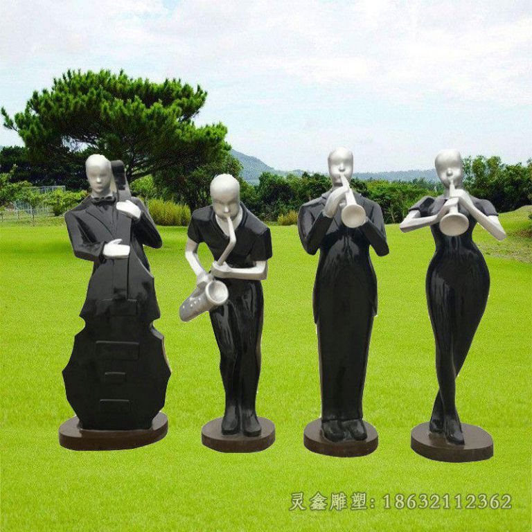 吹拉弹唱人物城市铜雕