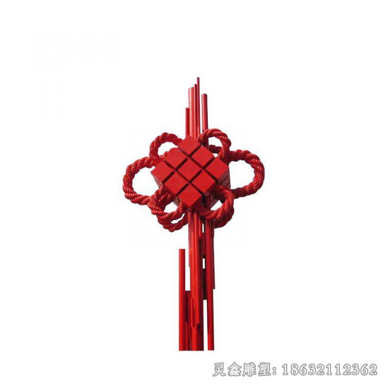 不锈钢中国结小区雕塑