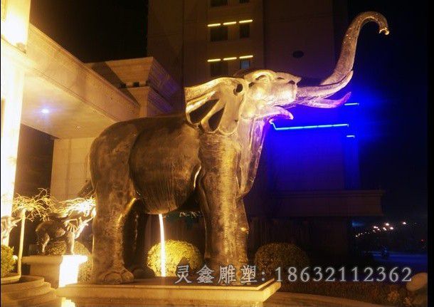 动物大象景观公园铜雕