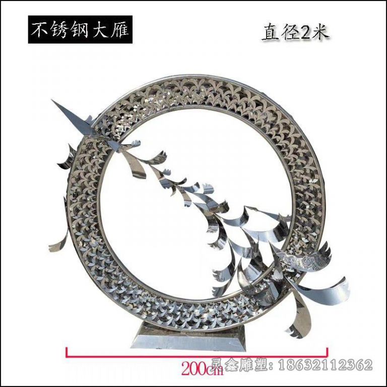 不锈钢大雁动物景观雕塑