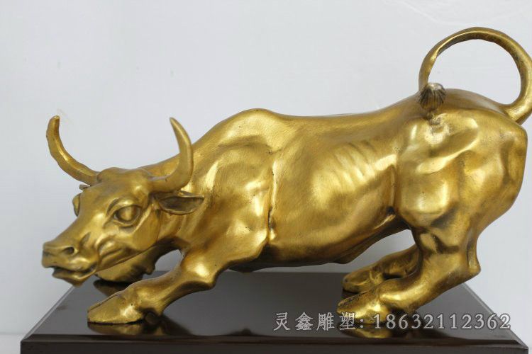 金色牛园林景观铜雕