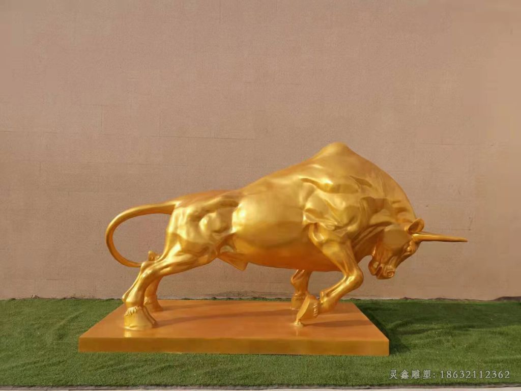 金色牛小区景观铜雕