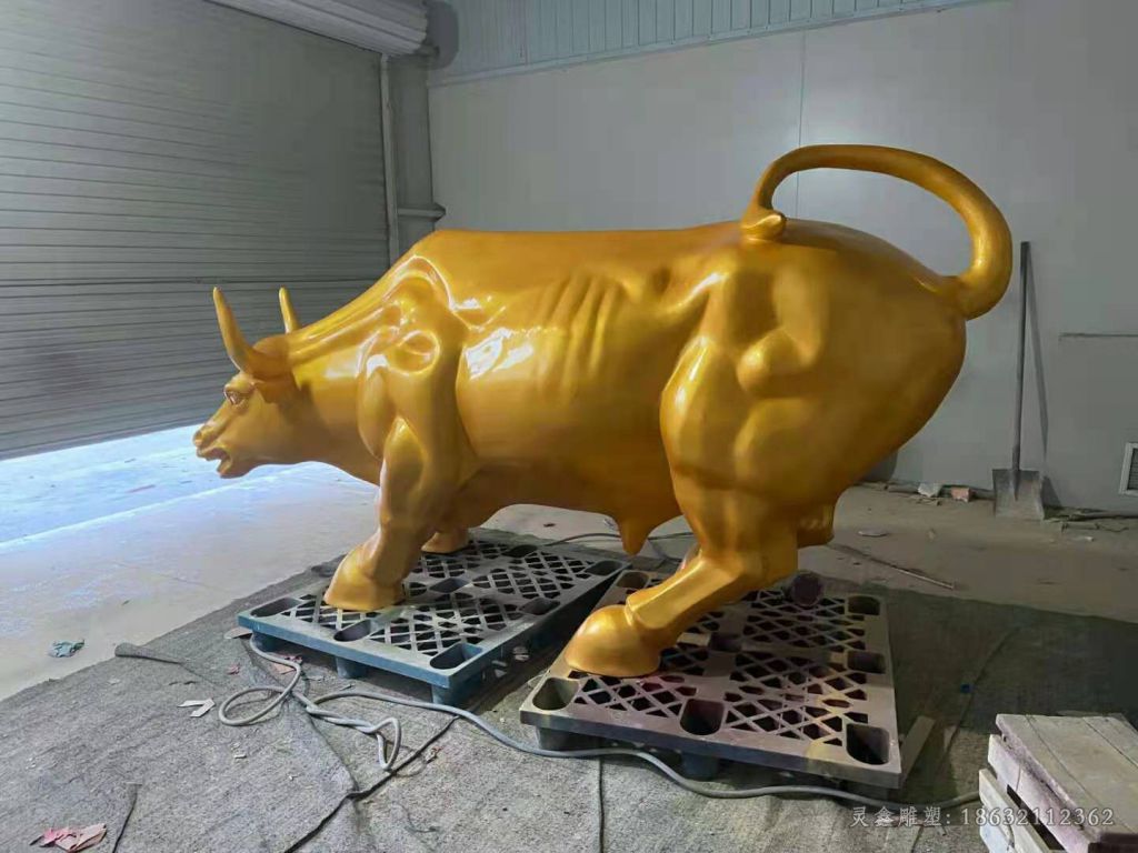 金色牛景区景观铜雕