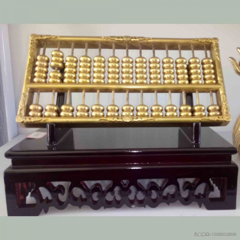 金色算盘景观标志铜雕