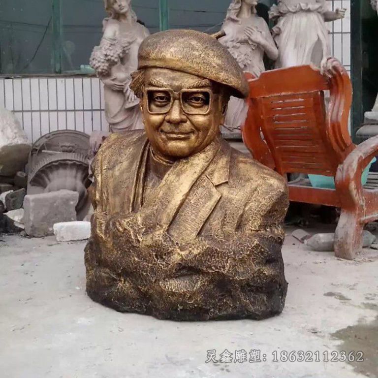 西方名人头像景观铜雕