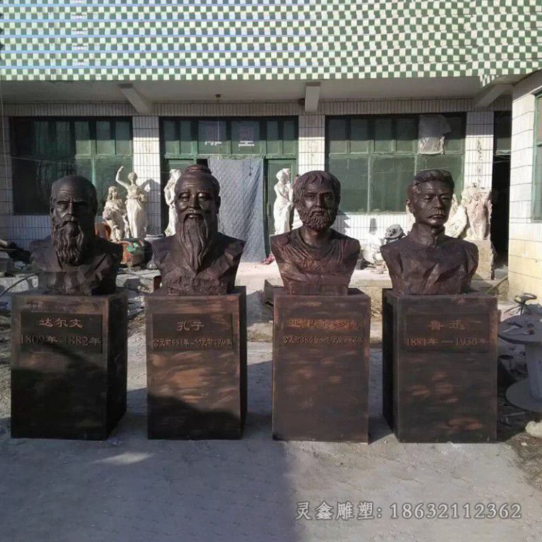 名人胸像景观标志铜雕