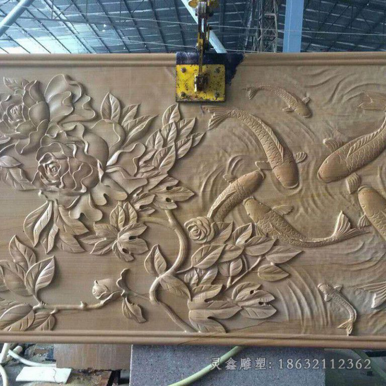 浮雕动物鱼景观铜雕