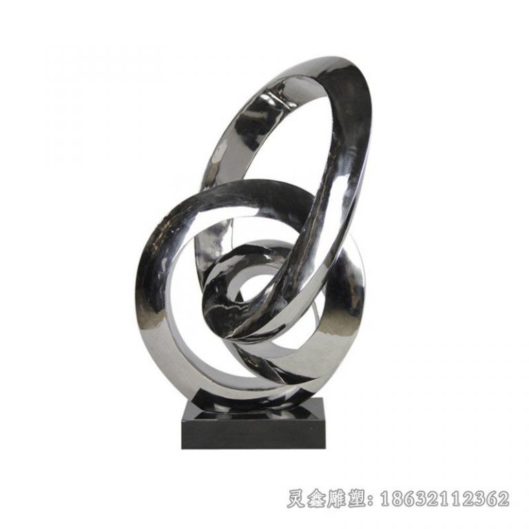 不锈钢小区镜面标志雕塑