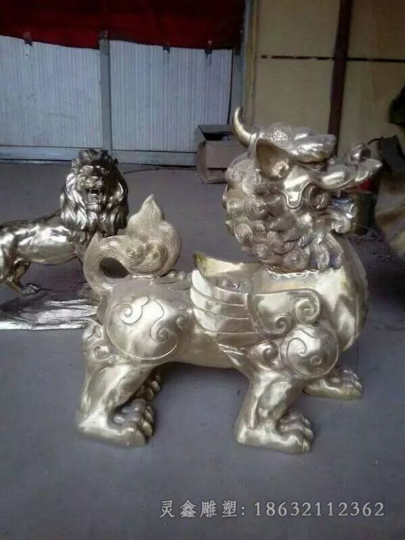 神兽貔貅动物抽象铜雕