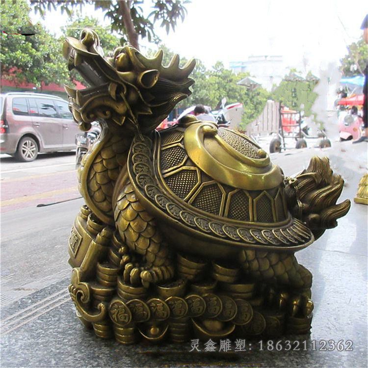 神兽龙龟广场标志铜雕