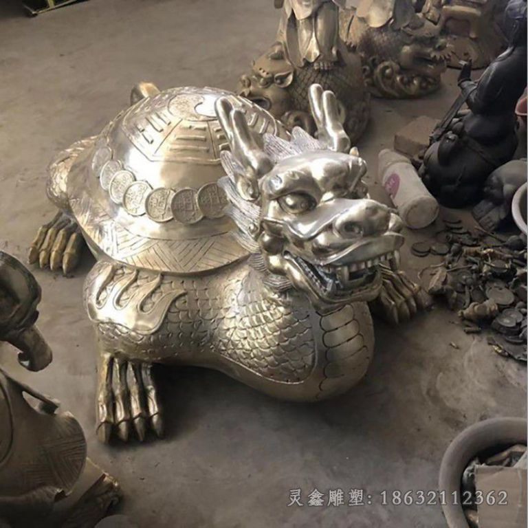 神兽龙龟公园标志铜雕