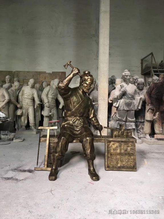 古代鲁班街边人物铜雕