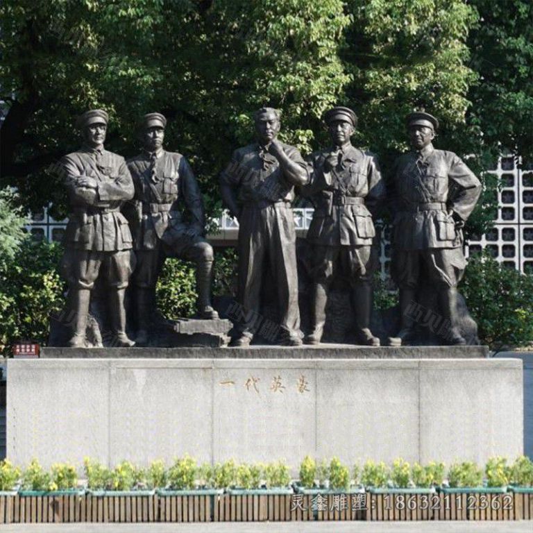 工人现代人物公园铜雕