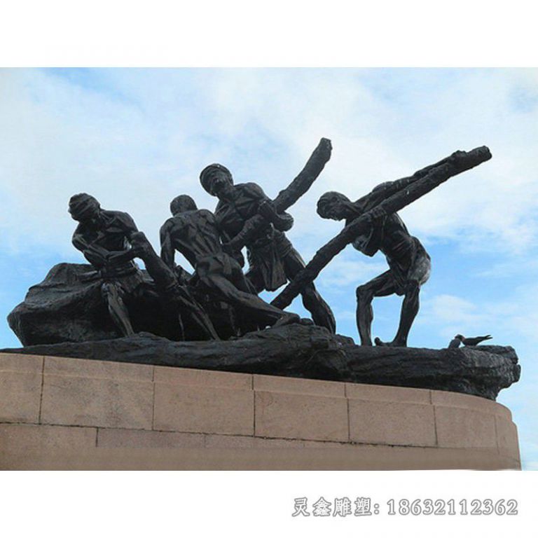 工人现代人物景观铜雕