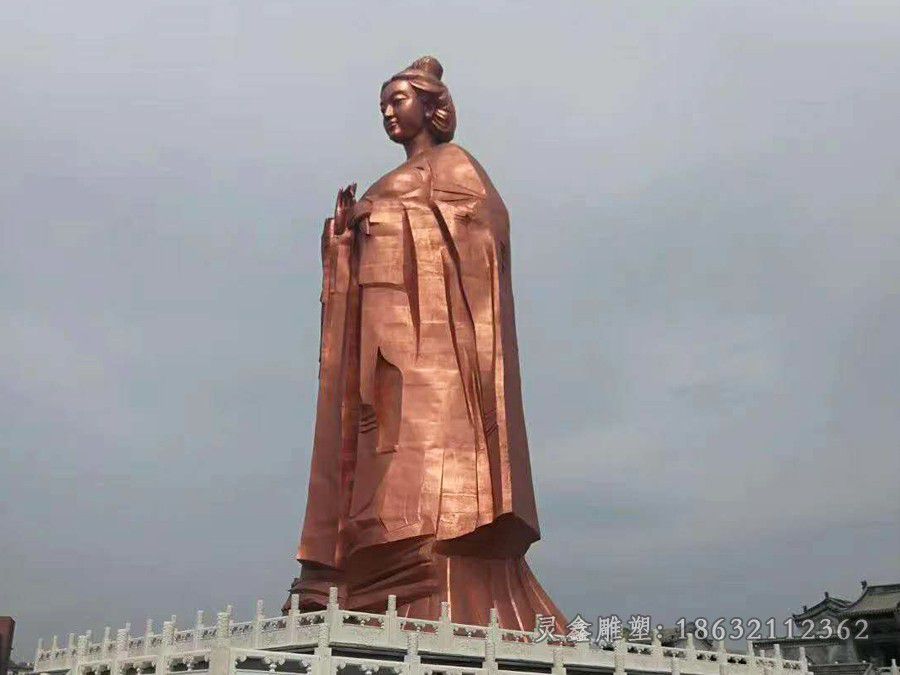 古代妇女人物景观铜雕