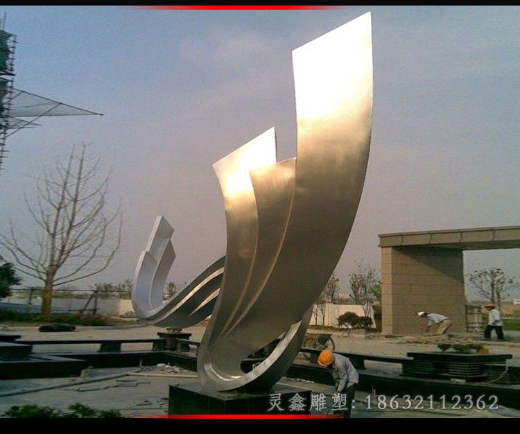 镜面小区标志不锈钢雕塑