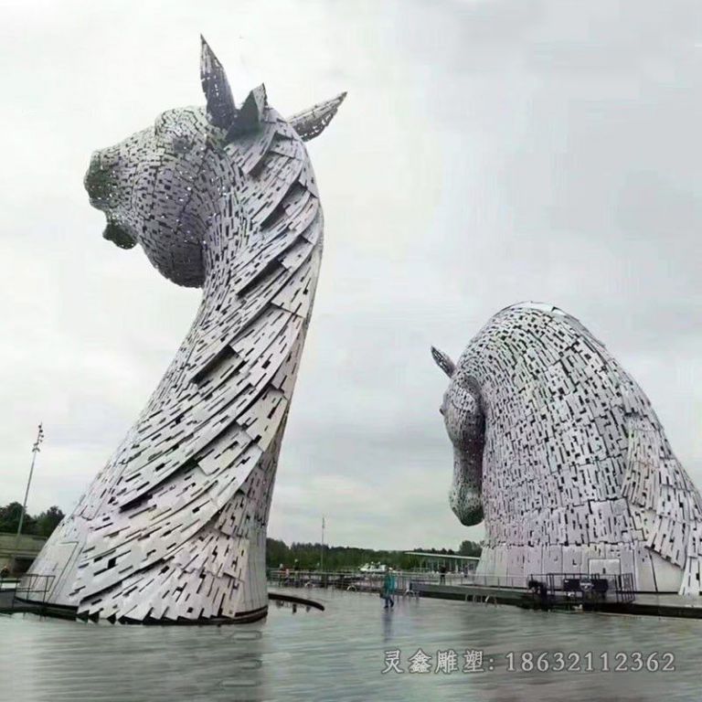 不锈钢马头景区景观雕塑