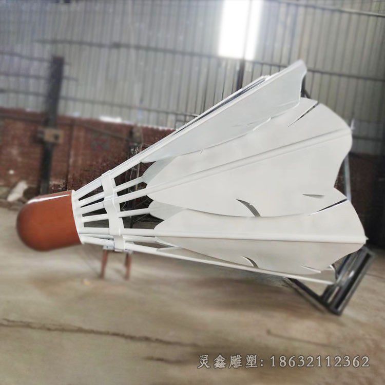 不锈钢羽毛球公园雕塑