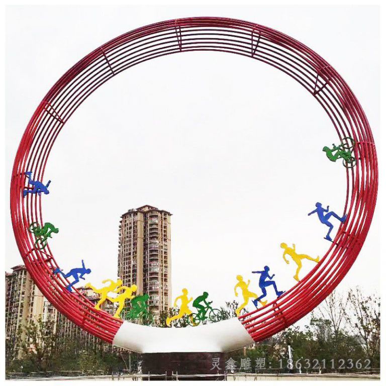 彩绘景观城市不锈钢雕塑